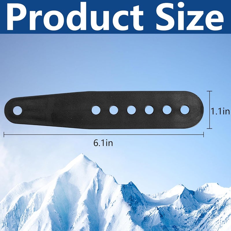 Shupakul 6 Pcs Snowboard Binding Tongue Hole Straps-6.1" x 1.1" Snowboard Binding Toe Slider Straps-Snowboard Ankle Ladder Strap Binding for Ski Strap-in Binding Replacement Accessories - Image 2